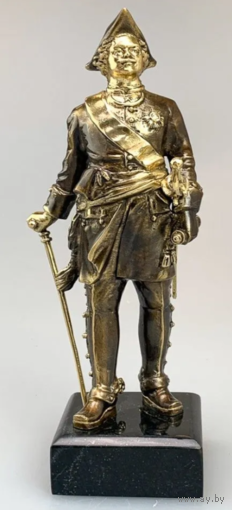 Статуэтка Петр I Бронза/Змеевик