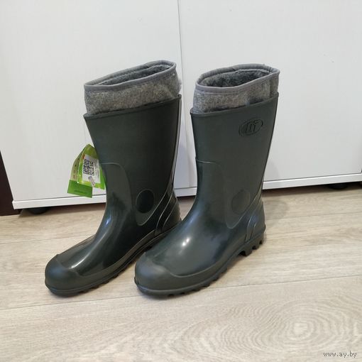 Сапоги ПВХ на подкладке,- размер 42