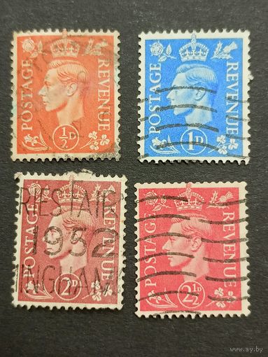 Великобритания 1951. Король Георг VI. Новые цвета