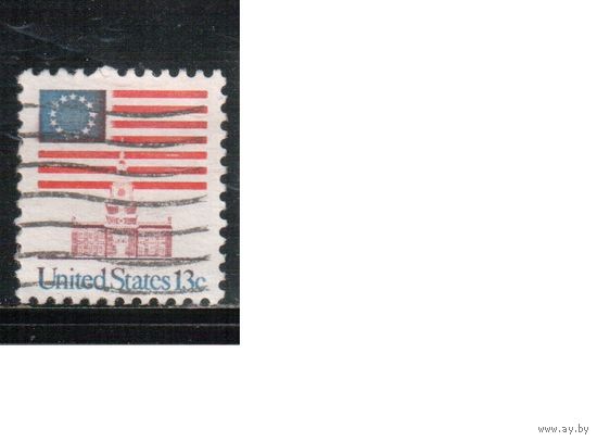 США-1975, (Мих.1194 А) , гаш. , Стандарт , Флаг (одиночка),