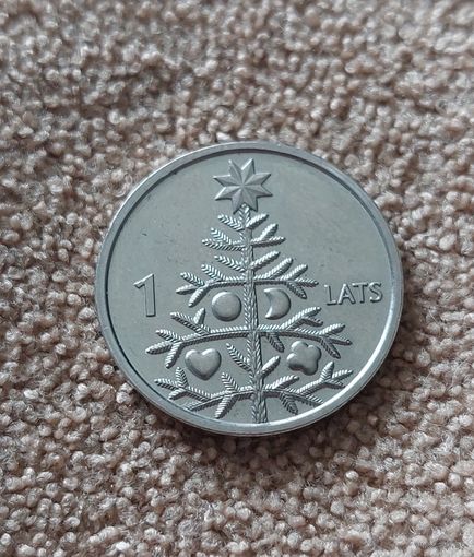 Латвия 1 лат, 2009 Рождественская ель