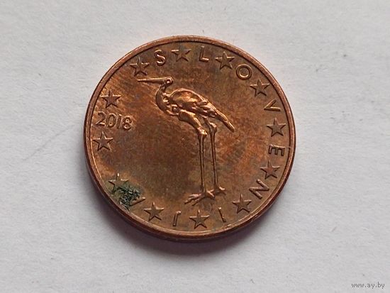 Словения 1 евроцент 2018 г.