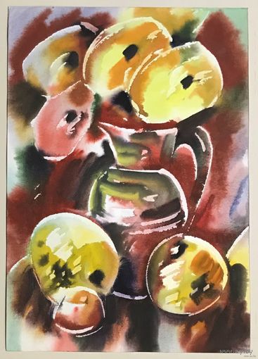 Гумен Ф.Ф "Осенний натюрморт", 1999 г. Акварель 43х61 см.