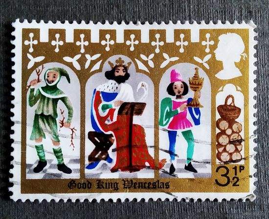 Марка Великобритания 1973 год Рождество