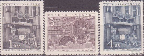 1951 ЧЕХОСЛОВАКИЯ - ПОЛНАЯ СЕРИЯ ИНДУСТРИАЛИЗАЦИЯ MNH OG (МАЙ