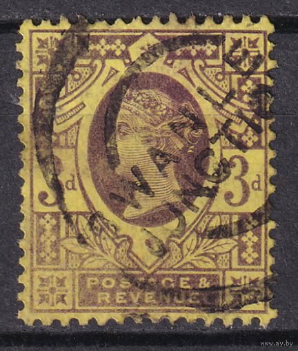 46.Br. Великобритания. Виктория. Стандарт. 3P. 1887 г. Mi.#90a.