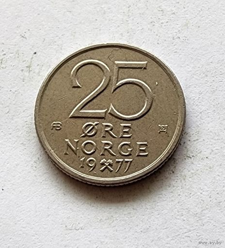 Норвегия 25 эре, 1977
