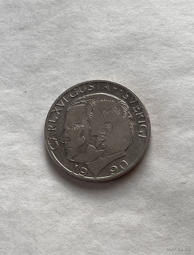 Швеция 1 крона 1990