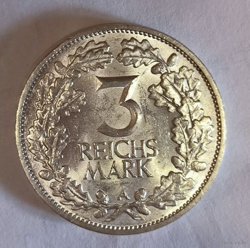 3 марки 1925 рыцарь в штемпельном блеске