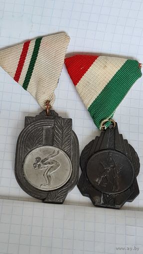 Лот две спорт медаль плавание волейбол баскетбол 1970 года
