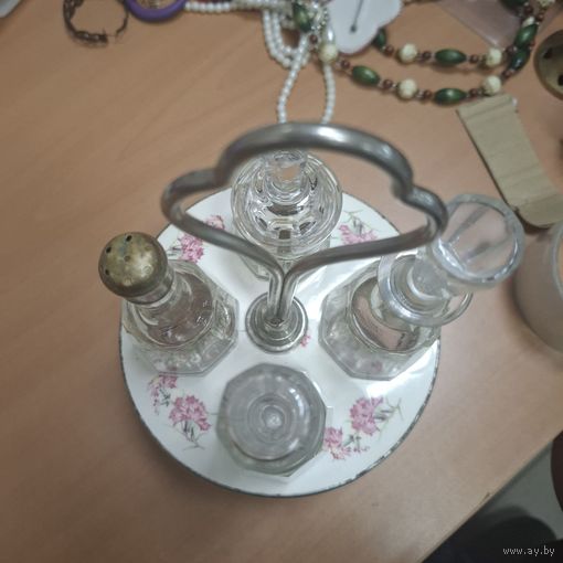 Круэт для специй. Редкий. Эффектный. Фарфор, стекло.