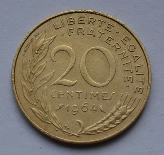 Франция, 20 сантимов 1964 г.