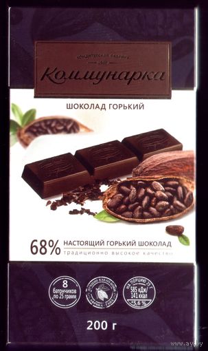 Обёртка шоколада Горький Коммунарка