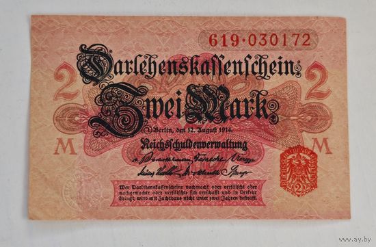 1914 год Германия 2 марки