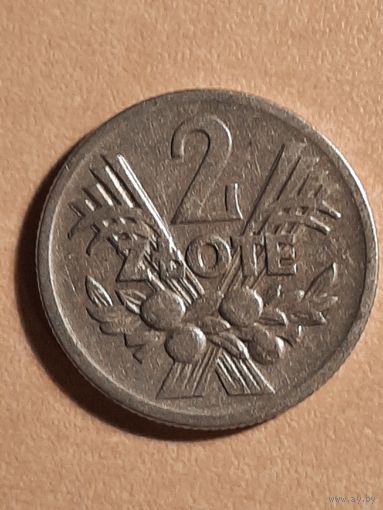 2 злотых Польша 1958.