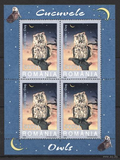 2003 Румыния Фауна Птицы Хищники Совы