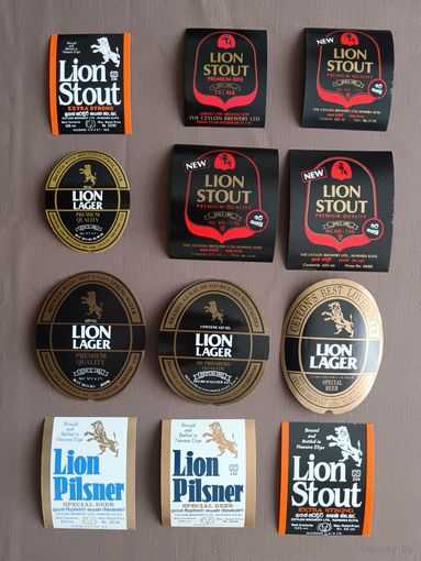 Пивные этикетки из-за бугра, Цейлон (Шри-Ланка), все разные, цена за 1 шт., см. описание лота, ю-217 (3407)