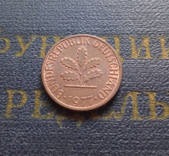 1 пфенниг 1977 (F) Германия ФРГ #04