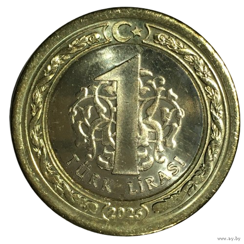 Турция 1 лира, 2025 (тонкая) [AUNC]