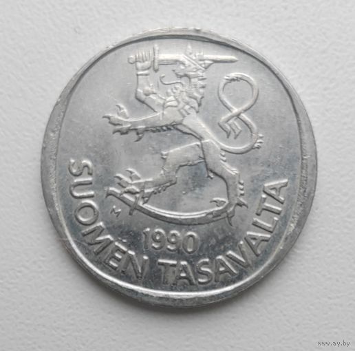Финляндия 1 марка, 1990 "М"_ KM#49a_Одна на АУ