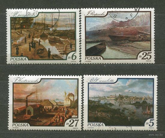 Польская живопись. Висла. 1984. Польша. Полная серия 4 марки