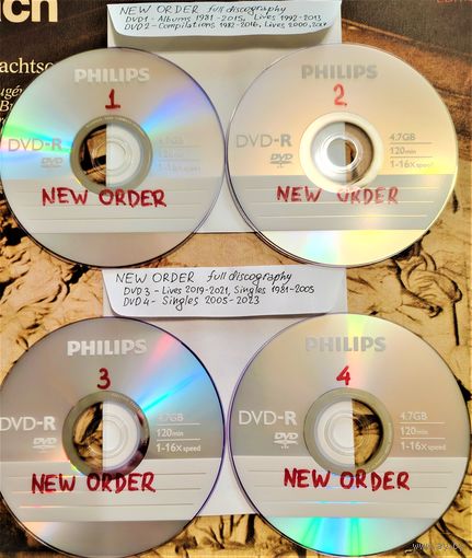 DVD MP3 полная дискография NEW ORDER (Synthpop, New wave, Pop-rock, Alternative rock, Post-punk) - 4 DVD