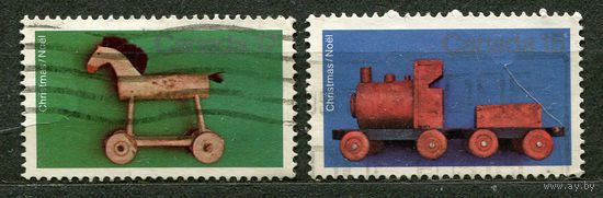 Рождество. Деревянные игрушки. Канада. 1979. Серия 2 марки