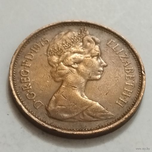 Великобритания 2 пенса 1975г.