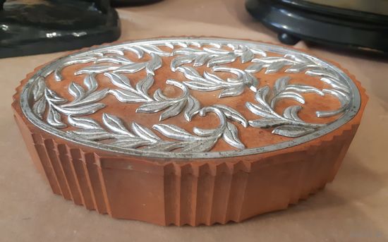 Шкатулка Серебряные Веточки, пластмасса. СССР