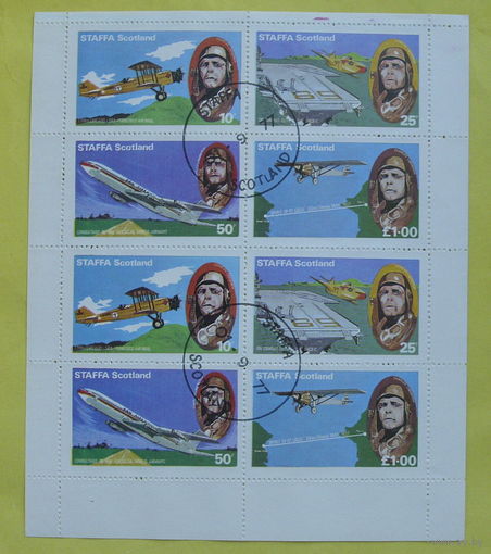 Шотландия. Авиация. ( Малый лист ) 1977 года.