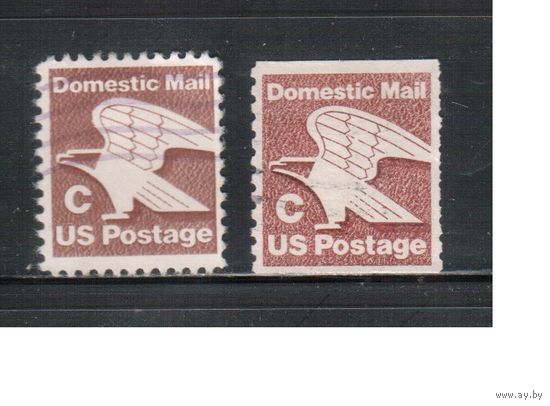 США-1981, (Мих.1507 А+С) ,  гаш., Стандарт, Орел