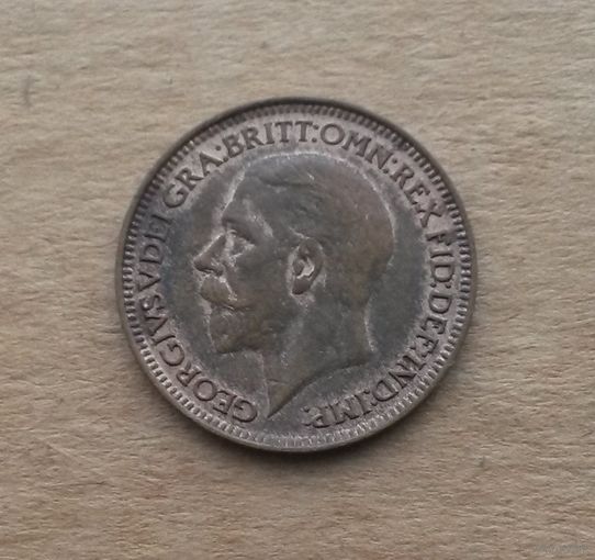 Великобритания, фартинг 1930 г., Георг V (1910-1936), измененный портрет (с 1926)
