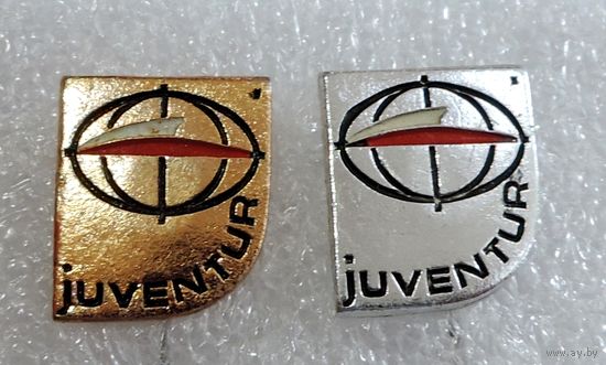 Значки "Juventur" турфирма. Польша. Туризм. 2 шт.