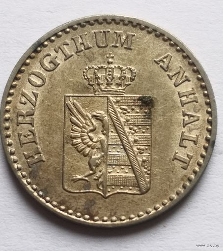 1 грош 1859 г. А. Анхальт состояние UNC!!!