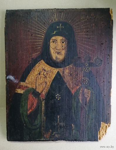 Икона на доске  "Святой Митрофан". Начало 19 века.