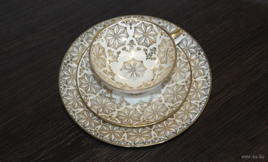 Фарфоровое чайное трио, клеймо, Германия.