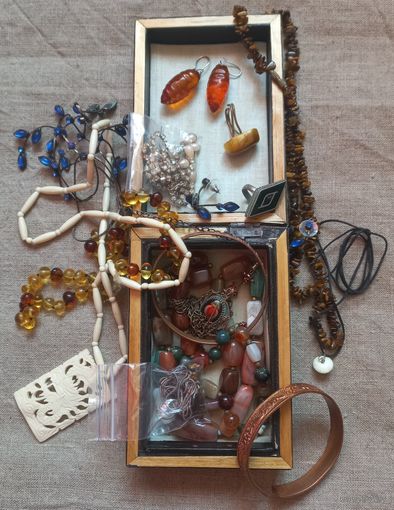 С рубля винтажная Бижутерия со шкатулкой