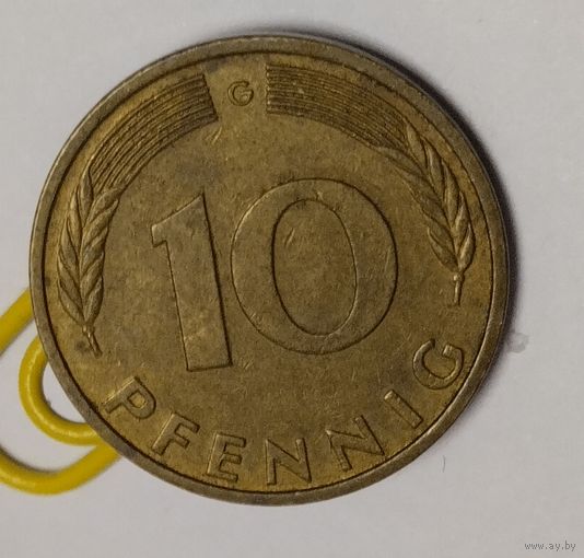 Германия 10 пфеннигов, 1990 Г