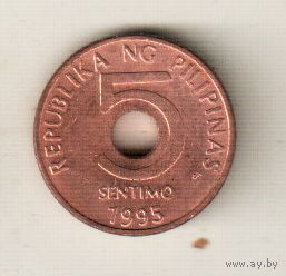 Филиппины 5 сентимо 1995