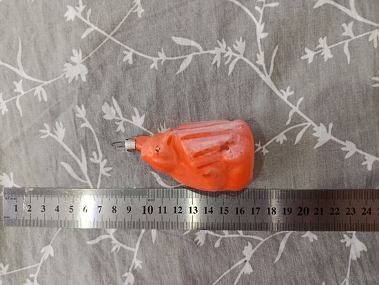 Мишка с баяном ёлочная игрушка СССР редкая