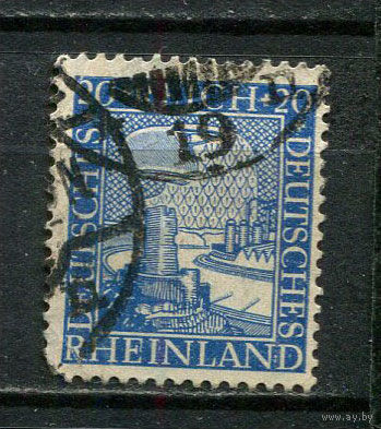 Рейх - 1925 - Рейнланд 20Pf - [Mi.374] - 1 марка. Гашеная.  (Лот 21JL)-TG2P35