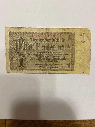 Германия 1 марка 1937 г. Кайзеровская империя-0801