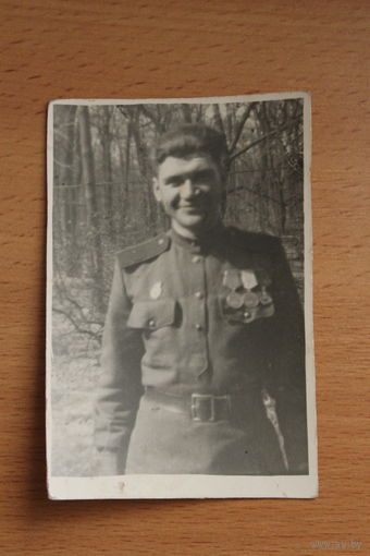 Фото военнослужащего 1946 года, размер 9*6 см.