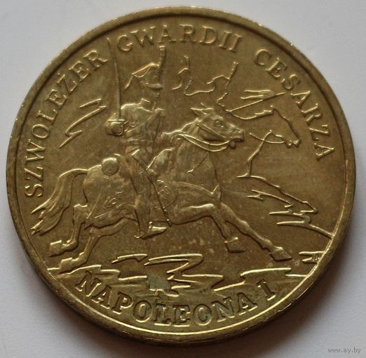 Польша 2 злотых 2010 год "История польской кавалерии - Легкая кавалерия гвардии Наполеона I"