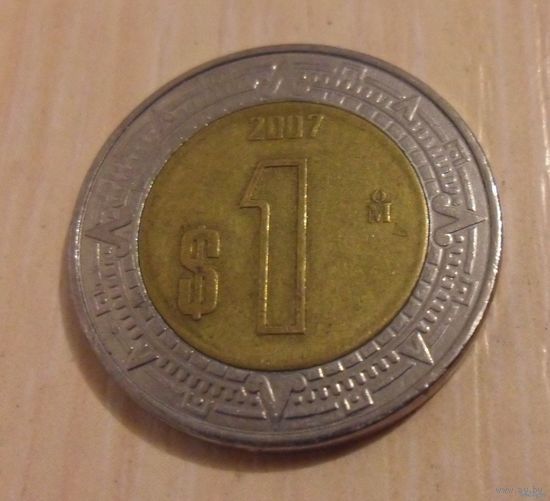 1 песо Мексика 2007 г.в.