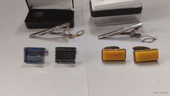 Запонки и зажим для галстука