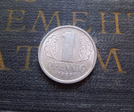 1 пфенниг 1987 (A) Германия ГДР #19 AU