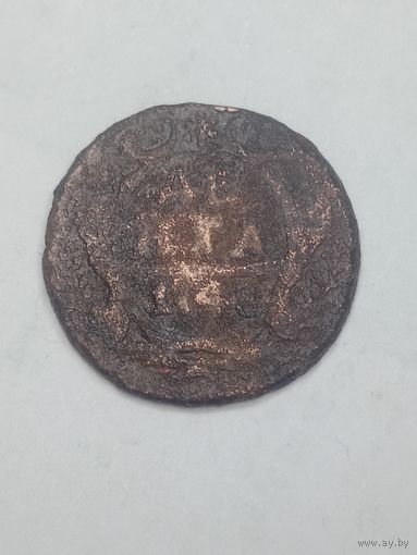 Российская империя Деньга 1748 года .