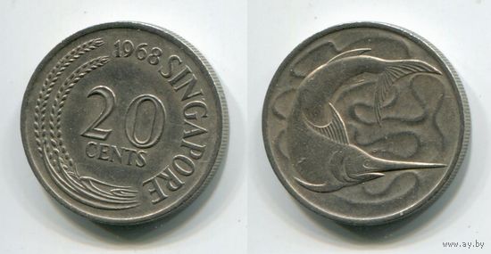 Сингапур. 20 центов (1968)