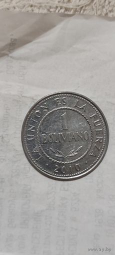 Боливия 1 боливиано 2010